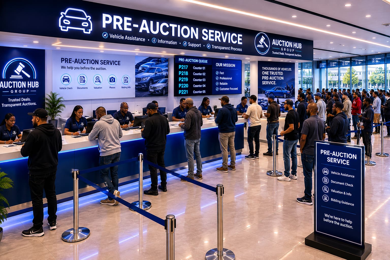 Pre-Auction Service Area — Auction Hub Group