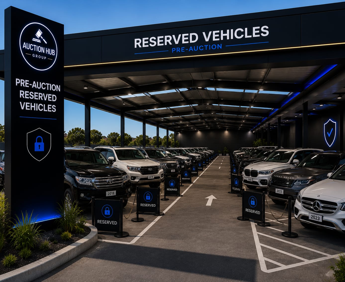 Pre-Auction Reserved Vehicle Bay